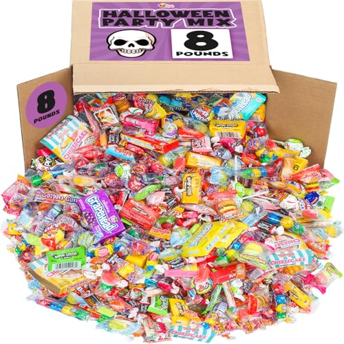 Big Bulk Candy - 8 Pounds - Halloween Individually Wrapped Candies - Trick Or Treat Candies - Piñata Filler Stuffers - Assorted Variety Candy for Offices, Schools, Candy Party Favors, Claw Machines, Carnivals - 8 Pound (Pack of 1)