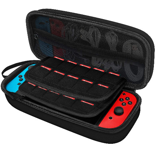 JETech Carrying Case for Switch 2017 Model with 20 Game Cartridge Holders, Black - 
