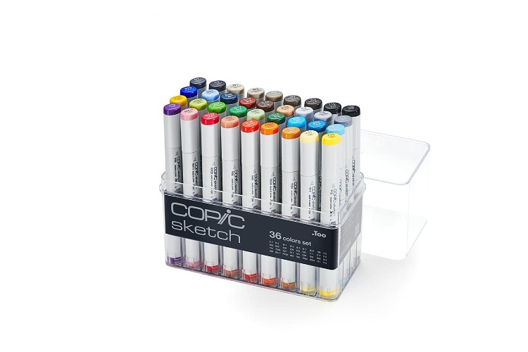 Copic Sketch, Alcohol-Based Markers, 36pc Set, Basic (New ver.) - 