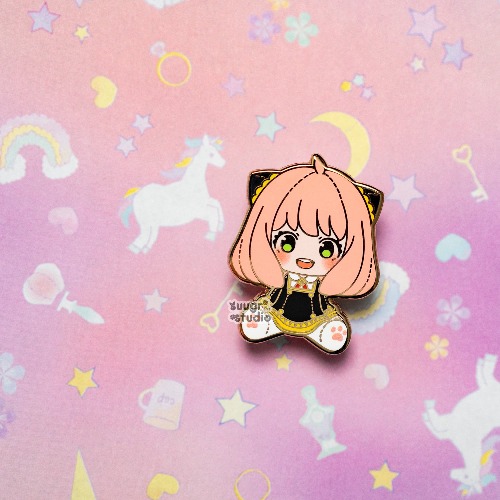 The "Family" Plush (Loid, Anya & Yor) Hard Enamel Pin - Anya / [B Grade] / Simple Rubber Back