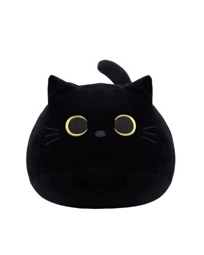 Black Cat Plush Toy Black Cat Pillow,Soft Plush Doll Cat Plushie Cat Pillow,Stuffed Animal Soft Plush Pillow Baby Plush Toys Cat Shape Design Sofa Pillow Decoration Doll
