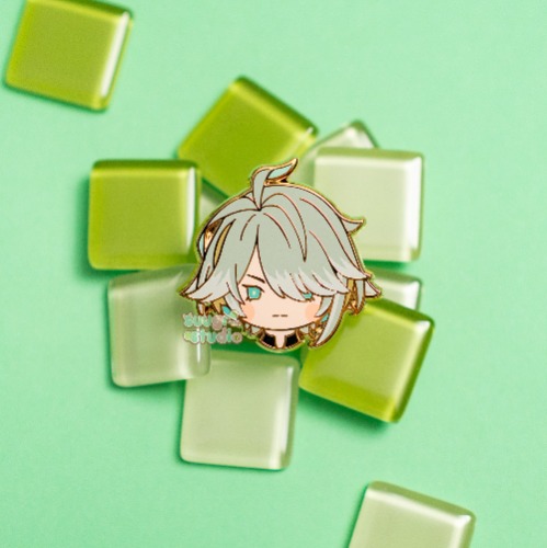 Genshin Impact Sumeru Alhaitham and Kaveh the Roommates Hard Enamel Pin - Alhaitham / [A Grade] / Locking Clasps