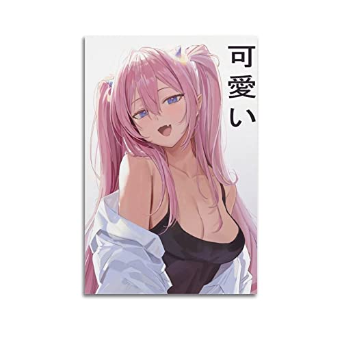 Anime Girl Waifu Poster Decorative Painting Canvas Wall Art Living Room Posters Gifts Bedroom Painting 12x18inch(30x45cm)