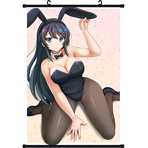 Mxdza New Japanese Anime Seishun Buta Yarou wa Bunny Girl Senpai no Yume wo Minai Fabric Painting Anime Home Decor Wall Scroll Posters for Decorative 40x60CM - multi13