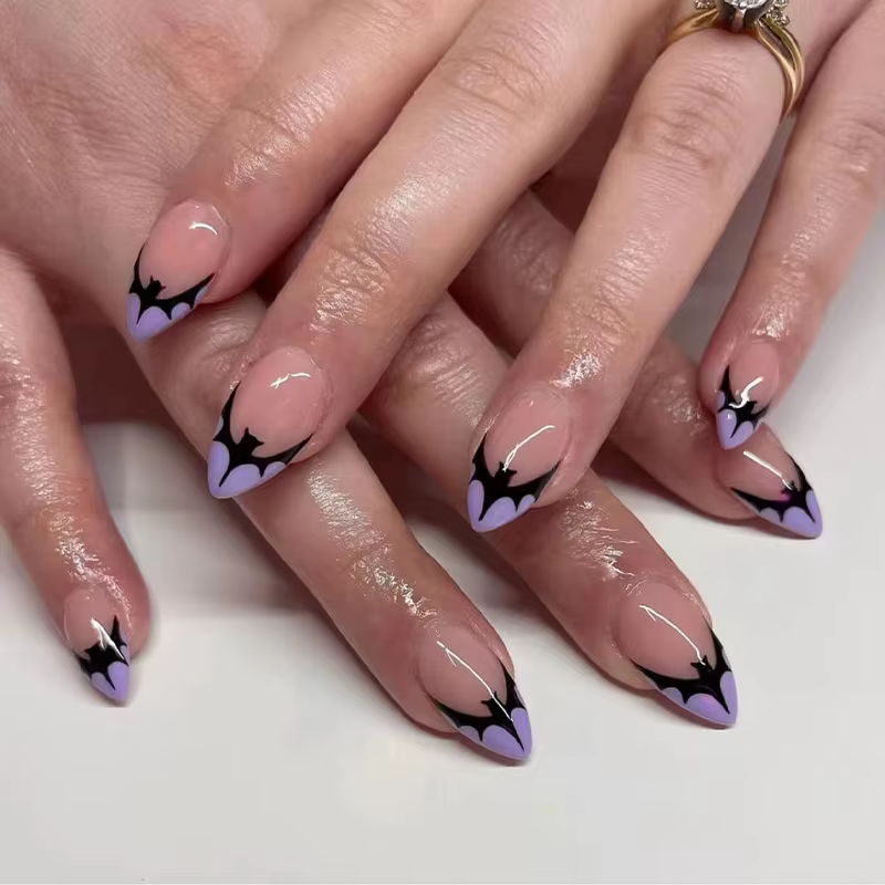 24 Pcs Halloween Bat Nails Press-On Nails