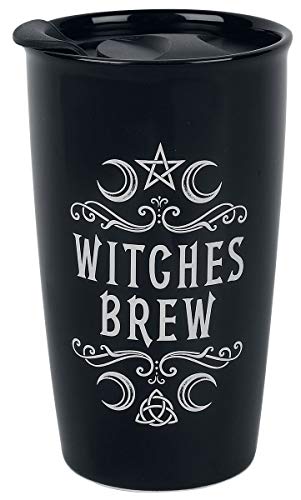 Alchemy England 1977 Witches Brew Unisex Becher weiß/schwarz Keramik Gothic, Nu Goth - 1 Stück (1er Pack)