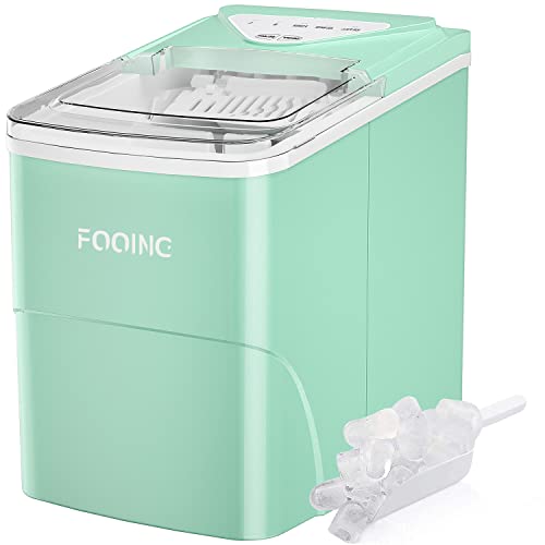 Ice Maker Machine Countertop Ice Machine, Self-Cleaning Ice Maker, 9 Cubes Ready in 6 Mins, 26lbs in 24Hrs Portable Ice Cube Maker Machine for Home/Kitchen/Office/Bar - Bullet ice-26bs - MintGreen