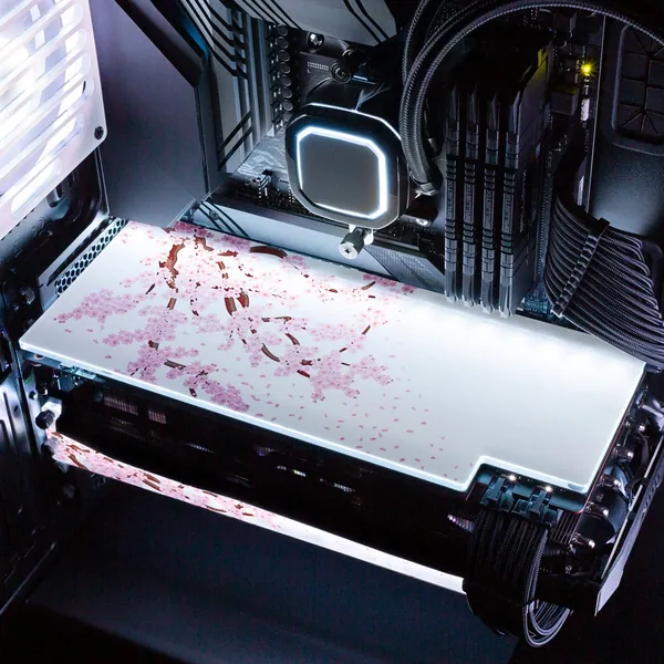 Custom RGB GPU backplate- Sakura