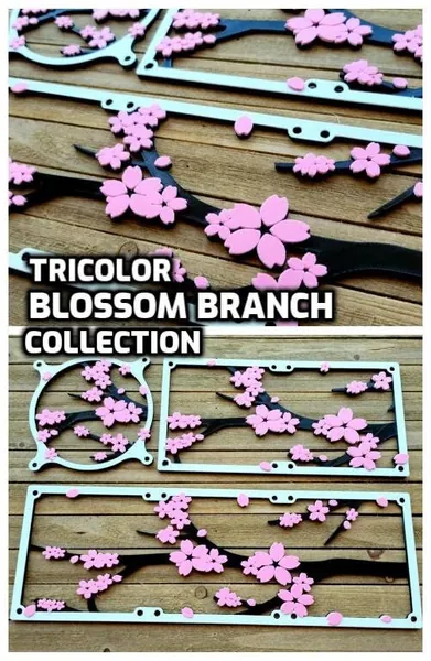 Sakura Cherry Blossom Branch Collection TriColor Gaming Computer Artisan Fan Shroud / Grill / Cover  - Custom 3D Printed