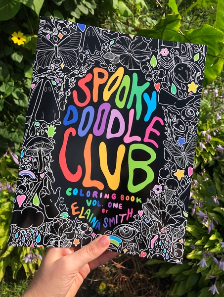 SPOOKY COLORING BOOK by Spooky Doodle Club ~ Fun Halloween Activity, Spooky Coloring Pages for Adults & Kids, Ghost Witch Bug Plant Themed