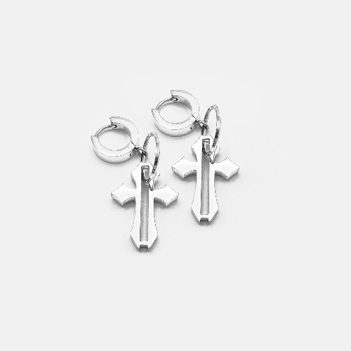 INVERTIBLE SPLIT CROSS EARRING | PAIR