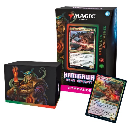 Magic The Gathering Kamigawa: Neon Dynasty Commander Deck – Upgrades Unleashed (Red-Green) - Retail Packaging