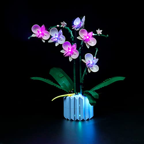 VONADO LED Light Kit for Lego Orchid 10311, Lighting Set Compatible with Lego 10311 Artificial Plant Building Set with Flowers (Lego Model Not Included), Gift for Lego Botanical DIY Fans - Classic Version