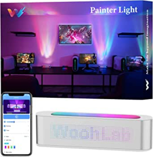 woohlab Smart Light Bar, RGBICW Color Changing Ambient Lighting with Scene and Music Mode, Sync with Music, Smart APP Control, DIY Colors, Gaming Lights for Bedroom, Home, Party, Gaming Room-1 Pack