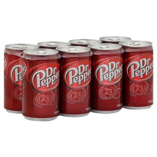 Dr Pepper Soda Mini Cans, 7.5oz Cans (48 Cans)