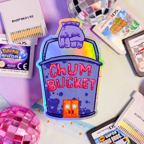 Chum Bucket Holographic Sticker | Spongebob Squarepants Vinyl Sticker