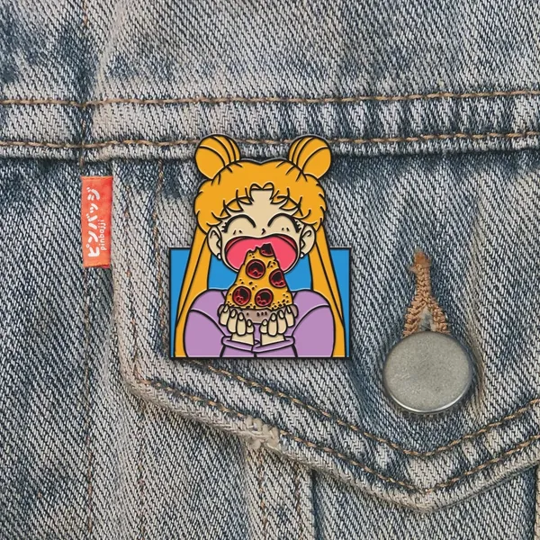 Pizza Time with Usagi pin
