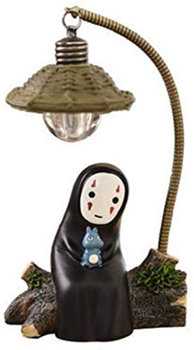 Lelesta Spirited Away No Face Man Night Light Chi to Chihiro Table Desk Lamp Miyazaki Hayao Anime Kaonashi Children Gift Kids Toy Home Decor Craft Decorative Sleep Lamp