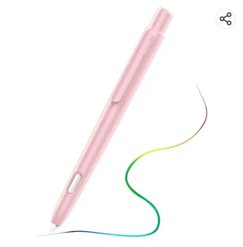 MoKo Holder Case Compatible with Apple Pencil 2nd Generation, Retractable Protective Pen Cover with Sturdy Clip for iPad Mini 6 2021/ iPad Air 5th/4th Gen/iPad Pro 11 /Pro 12.9 2021/2020,Light Pink