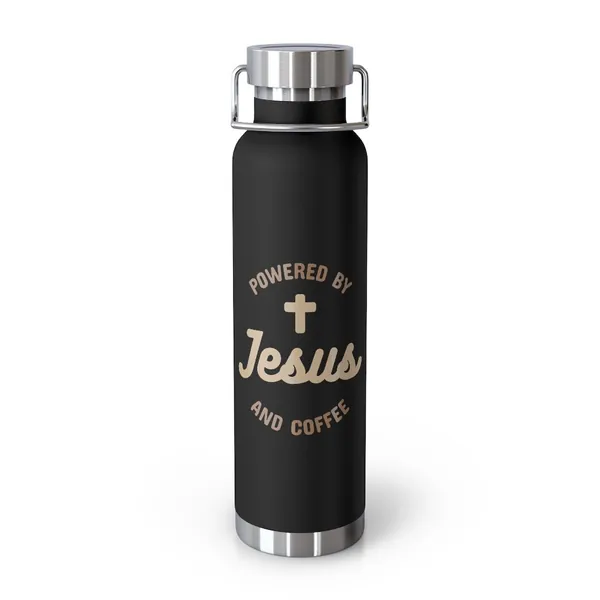 Coffee And Jesus Christian Tumbler, 22 oz Metal Double Wall Vacuum Insulated Metal Water Bottle, Outdoor Hiking Gifts, Coffee Thermos Bottle