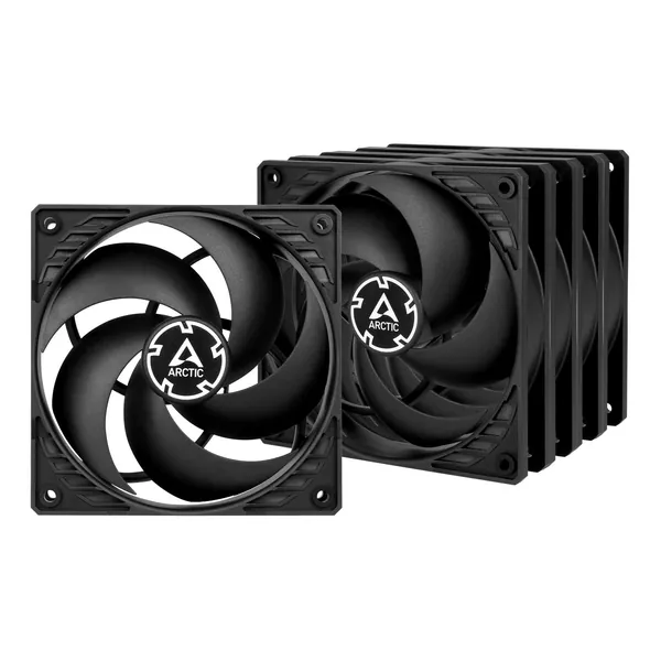 ARCTIC P12 PWM PST (5 Pack) - 120 mm Case Fan, PWM Sharing Technology (PST), Pressure-optimised, Value Pack, Very quiet motor, Computer, 200-1800 RPM - Black - P12 PWM PST, 5 Pack (black)