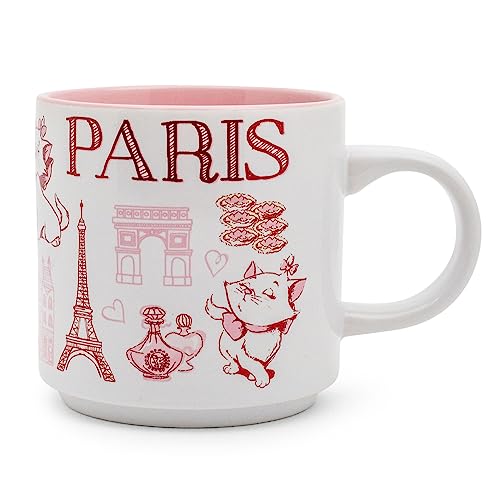 Disney The Aristocats Marie Pink Icons Ceramic Coffee Mug | Cup For Espresso, Tea | Holds 13 Ounces