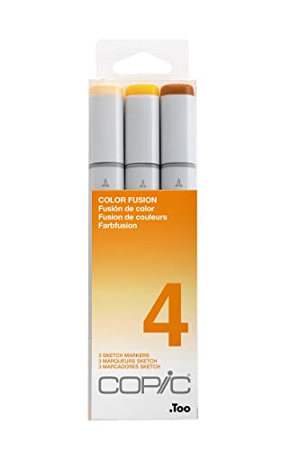 Copic Sketch, Alcohol-based Markers, 3pc Set, Color Fusion #4 - Orange
