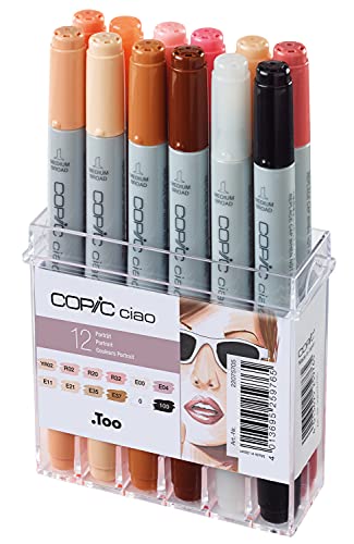 Copic Ciao 12 Piece Marker Set - Skin Tone - Copic Ciao Marker Set - Skin Tone (Pack of 12)