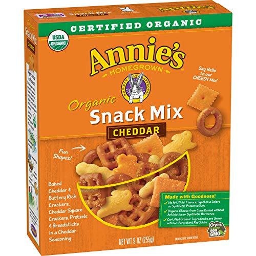 Annie's Homegrown Organic Cheddar Snack Mix, Bunnies Cheddar, 9 Oz - 9 Ounce (Pack of 1)