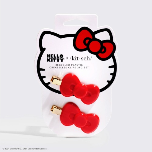 Hello Kitty x Kitsch Recycled Plastic Creaseless Clips 2pc Set | NC