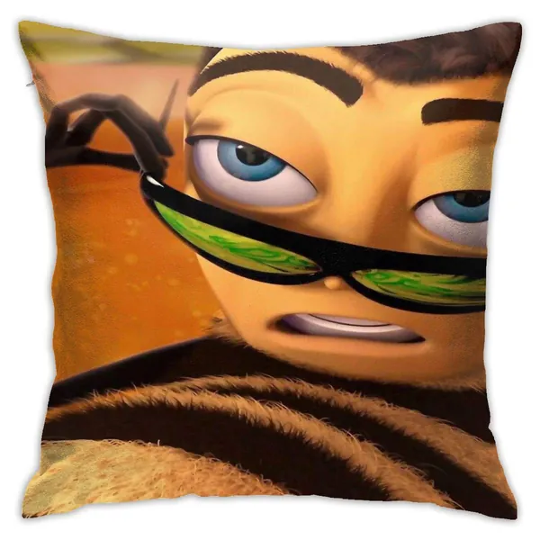 Barry Benson is Hot Af - Bee Movie Meme Square Pillowcase Case Throw Pillowcase Sofa Cushion Car Cushion Indoor Decorations Chair Pillowcase