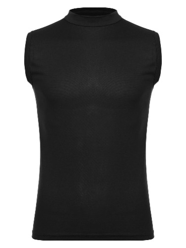 JEEYJOO Mens T Shirt Sleeveless Basic Mock Turtleneck Slim Fit Undershirt Pullover Thermal Solid Tank Tops