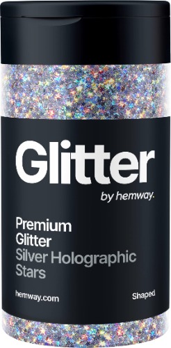 Hemway Holo Star-Shaped Glitter 78g/2.8oz Epoxy or Nail Art