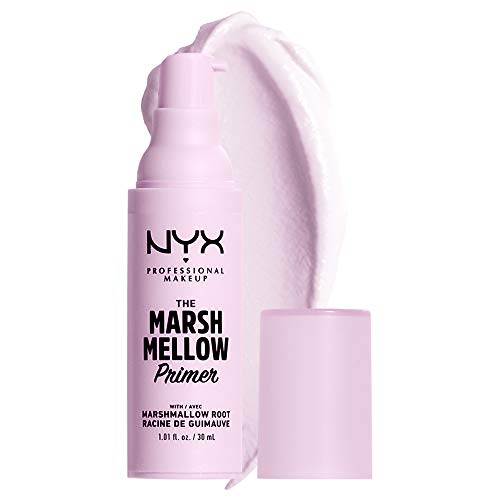 NYX PROFESSIONAL MAKEUP Marshmellow Primer, Makeup Primer Base, Versatile Skin-Focused Primer for Smooth and Even Complexion, Marshmallow Root, Vegan Formula, 30 ml - The Marshmellow - Primer