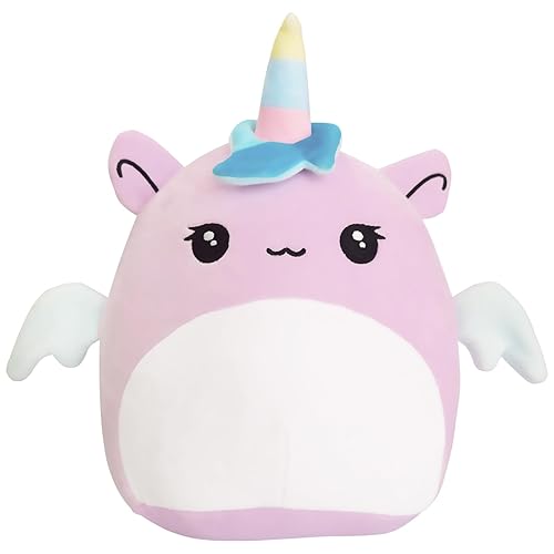 Einhorn Stofftier Plüschkissen Rosa Einhorn plüschtier Einhorn Plüschkissen Weiche Kuschelkissen Puppe Cartoon Einhorn Plüsch Geschenke für Kinder Mädchen Geburtstag-Weihnachts - Einhorn