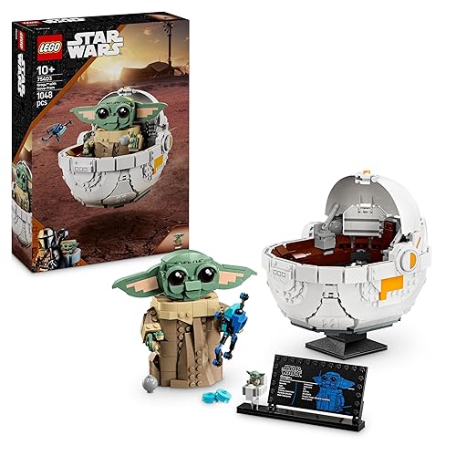 LEGO Star Wars 75403 Grogu in Seiner Repulsorwiege aus The Mandalorian - Minifigur zum Sammeln - Modell zum Bauen, Spielen und Ausstellen - Wohn-Deko - Geschenk für Jungen und Mädchen ab 10 Jahren