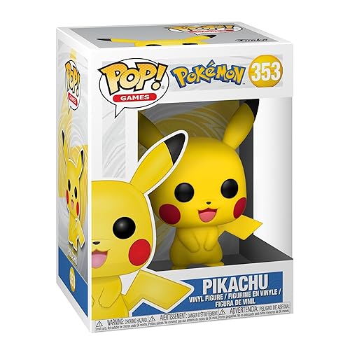 Funko Pop! Games: Pokemon - Pikachu - Vinyl-Sammelfigur - Geschenkidee - Offizielle Handelswaren - Spielzeug Für Kinder und Erwachsene - Video Games Fans - Modellfigur Für Sammler und Display - Happy Pikachu