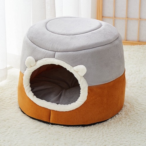 Collapsible Pet Bed House - Khaki