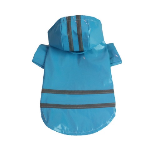 Reflective Waterproof Pet Dog Raincoat - S / Blue