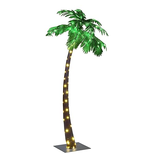 LIGHTSHARE Lighted Palm Tree, Small, Green, 5-Feet (ZLS5FT) - 5in