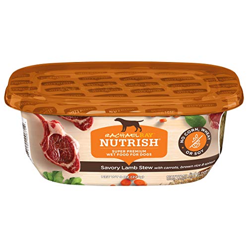 Rachael Ray Nutrish Premium Natural Wet Dog Food, Savory Lamb Stew Recipe, 8 Ounce Tub (Pack of 8) - Lamb Stew - 8 Ounce (Pack of 8)