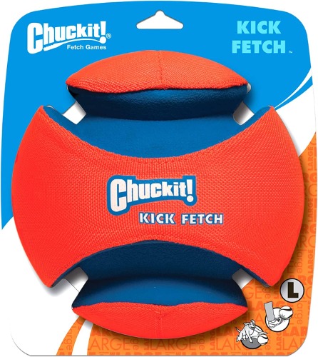 Chuckit! Kick Fetch Ball Dog Toy, Large (8 Inch), for All Breed Sizes - Large Regular Glow Ball