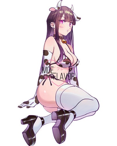 Cow Event Stickers - Cow Bikini Black