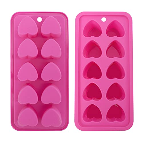 Aichoof Ice Cube Trays, Food-Grade Silicone Ice Cube Trays Round Big Ice Balls Square Diamond Ice Cube Molds, Reusable and BPA Free Easy Release Reusable for Chilling Whiskey Wine Cocktail(Pink)