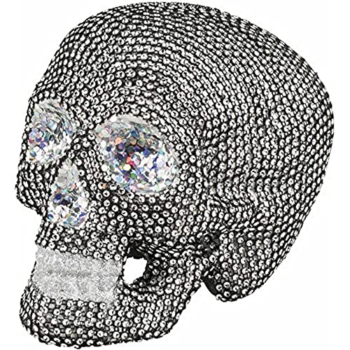 Boland Decoration Skull Glitter Sugar Skull Sparkle Dia De Los Muertos (19x15 Cm), 10117147