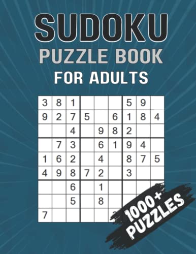 Sudoku Puzzle Book for Adults: 1000+ Easy, Medium & Hard Puzzles with Solutions