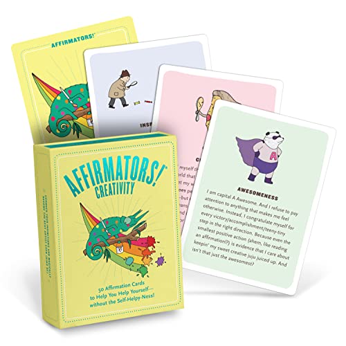Knock Knock Affirmators! Creativity Deck: 50 Affirmation Cards to Help You Help Yourself - Without the Self-Helpy-Ness!