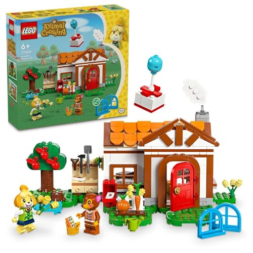 LEGO Animal Crossing Isabelle’s House Visit, Creative Building Toy for 6 Plus Year Old Kids, Girls & Boys, Includes 2 Minifigures from the Video Game Series Including Fauna, Birthday Gift Idea 77049