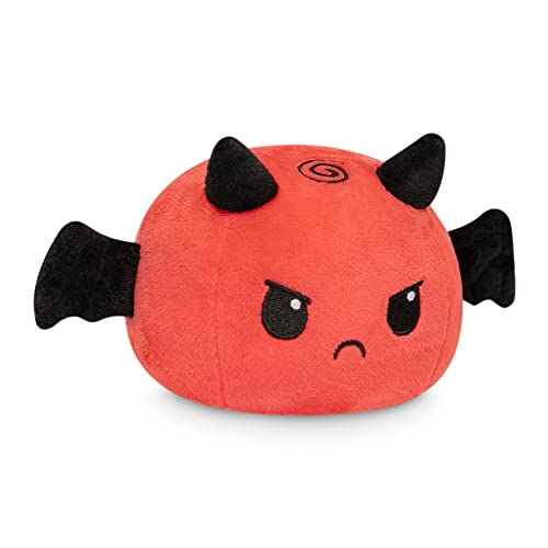 TeeTurtle | The Original Reversible Angel + Devil Plushie | Patented Design | White + Red | Show Your Mood Without Saying a Word! 3.5 inch - Angel + Devil - Angel + Devil Plushie