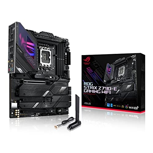 ASUS ROG Strix Z790-E Gaming WiFi 6E LGA 1700(Intel 14th,13th&12th Gen) ATX gaming motherboard(PCIe 5.0, DDR5,18+1 power stages,2.5 Gb LAN,Thunderbolt 4,5xM.2, 1xPCIe 5.0 M.2,Front panel USB 3.2 port) - Motherboard